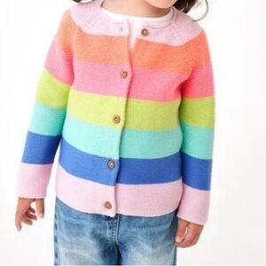 Next  Fluro Rainbow Stripe Cardigan size 9-12 mo and 6-7 years